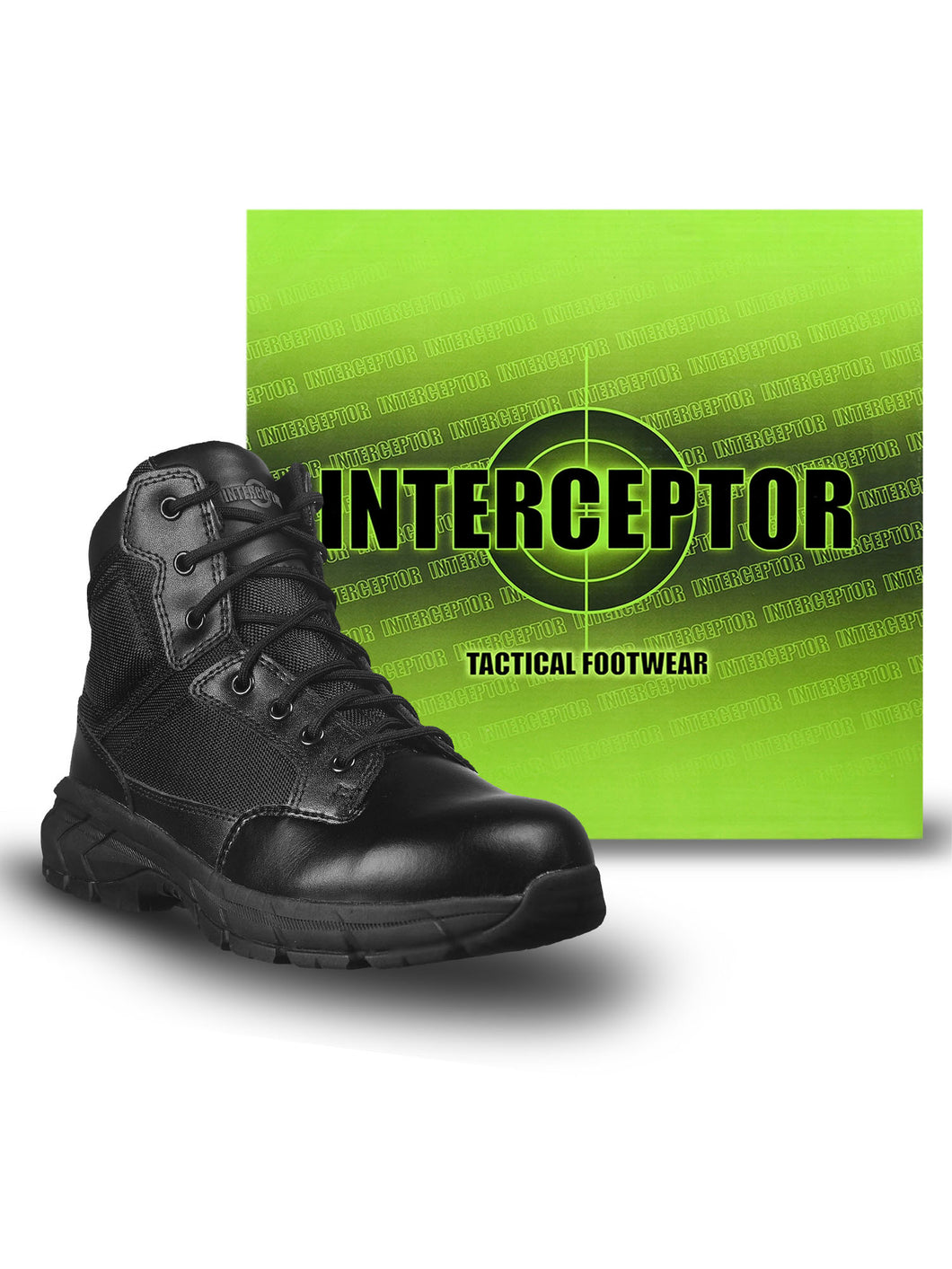 Interceptor Men's Guard Zippered Ankle High Work Boots, Slip